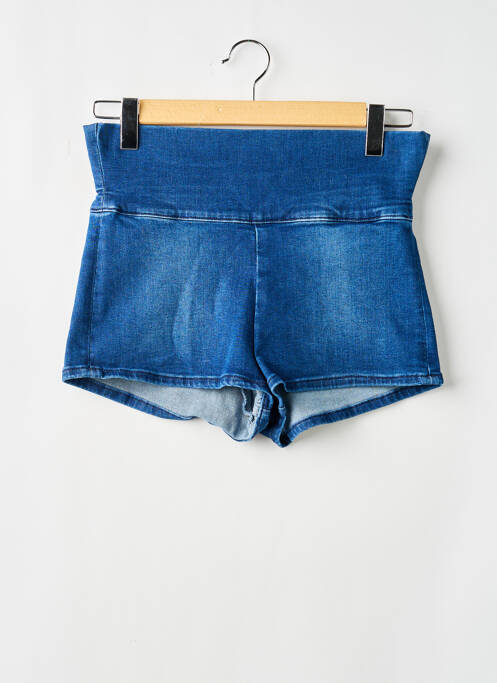 Short tissage denim taille haute bleu PULL & BEAR femme