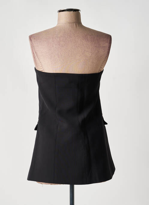 Top col carré sans manche noir BOA femme