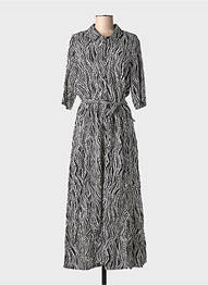Robe longue manches longues manches longues noir CREAM femme