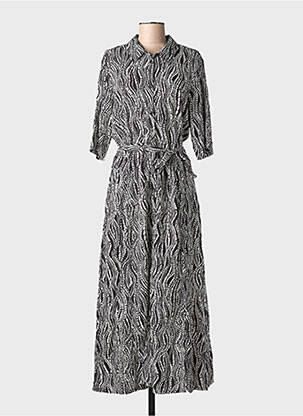 Robe longue manches longues manches longues noir CREAM femme