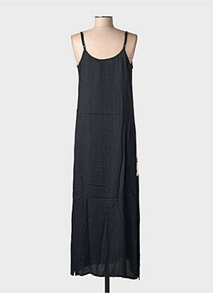 Robe longue manches bretelles ajustables fines bretelles noir CREAM femme