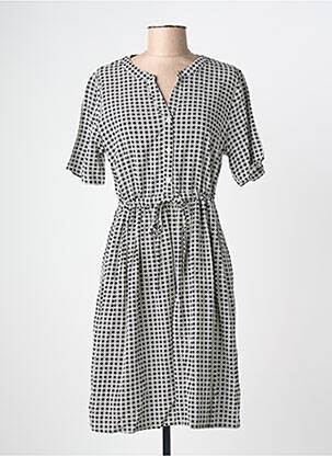 Robe mi-longue manches courtes manches courtes noir CREAM femme