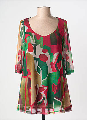 Robe courte manches longues manches longues rouge AN II VITO femme