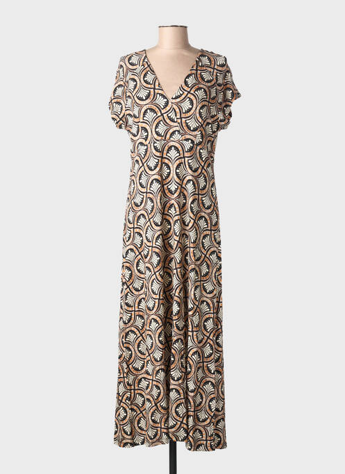 Robe longue manches courtes manches courtes noir GEISHA femme