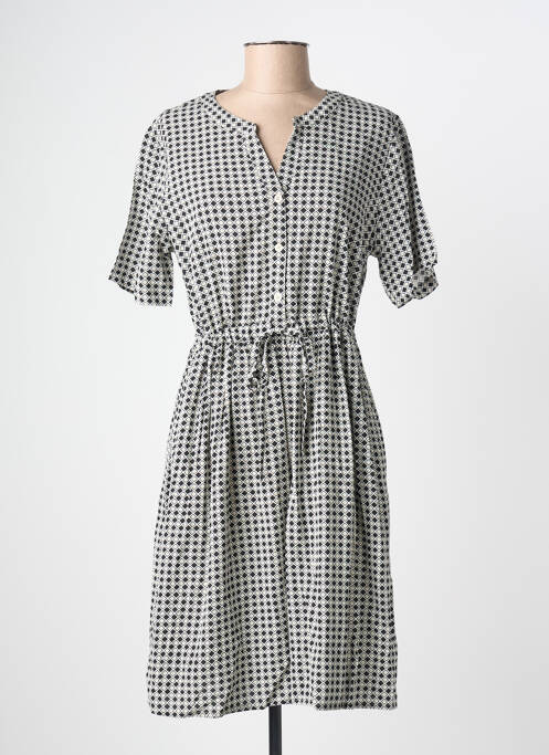 Robe mi-longue manches courtes manches courtes noir CREAM femme