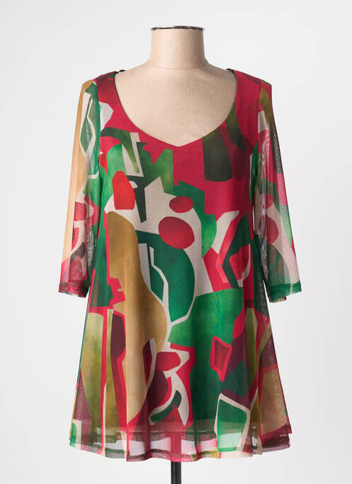 Robe courte manches longues manches longues rouge AN II VITO femme