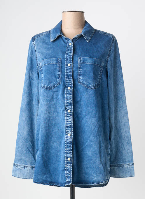 Chemisier coupe droite manches longues bleu STREET ONE femme