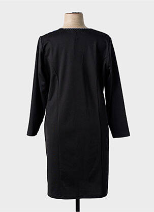Robe mi-longue imprimé fantaisie manches longues bleu GUY DUBOUIS femme