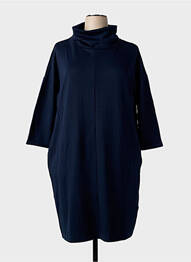 Robe mi-longue manches longues manches longues bleu STREET ONE femme