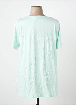 T-shirt coupe droite manches courtes vert YESTA femme