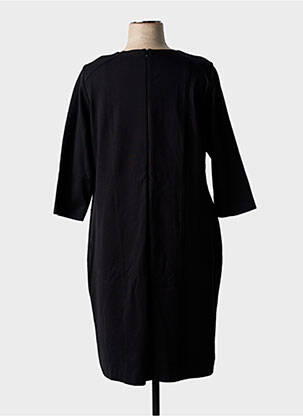 Robe mi-longue manches longues manches longues noir GUY DUBOUIS femme