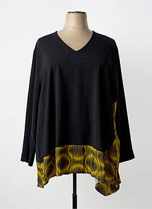 Blouse manches longues manches longues noir FRANCK ANNA femme