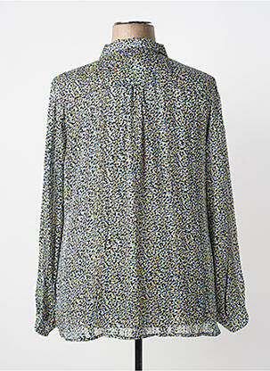 Chemisier tissage crêpe manches longues bleu BRANDTEX femme