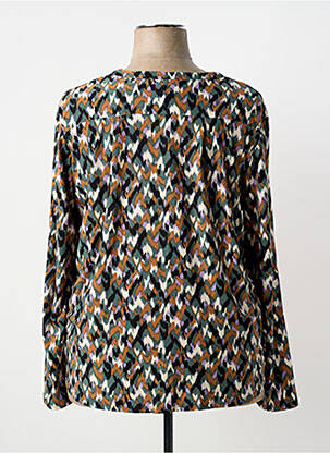 Blouse imprimé fantaisie manches longues vert JULIE GUERLANDE femme