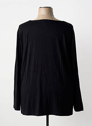 Top col carré manches longues noir KARIN HERTZ femme