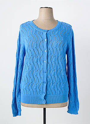 Gilet manches longues bleu C'EST BEAU LA VIE femme