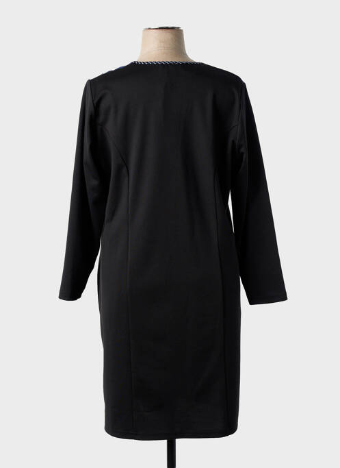 Robe mi-longue imprimé fantaisie manches longues bleu GUY DUBOUIS femme