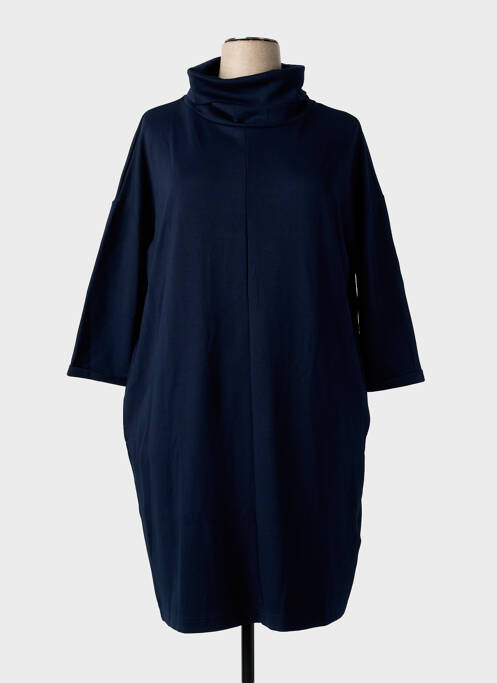 Robe mi-longue manches longues manches longues bleu STREET ONE femme