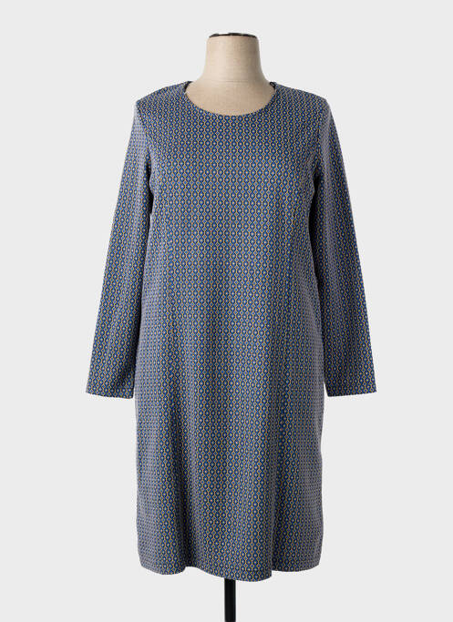 Robe mi-longue manches longues manches longues bleu DIANE LAURY femme