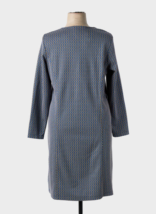 Robe mi-longue manches longues manches longues bleu DIANE LAURY femme