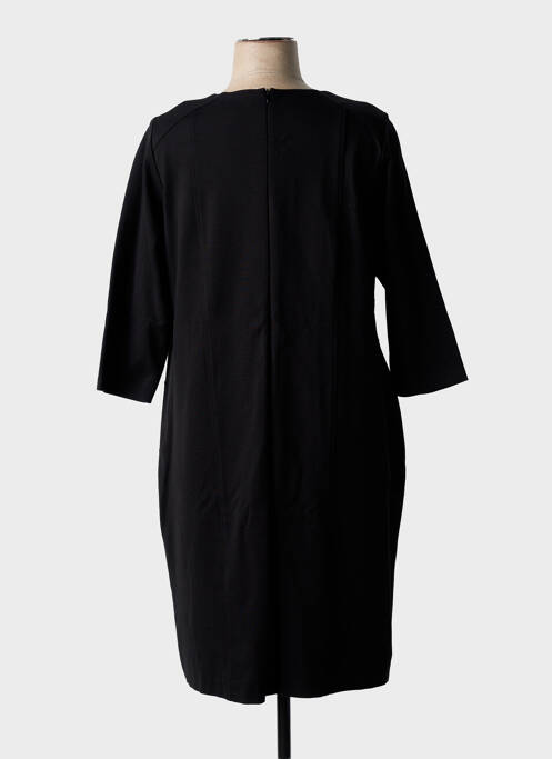 Robe mi-longue manches longues manches longues noir GUY DUBOUIS femme