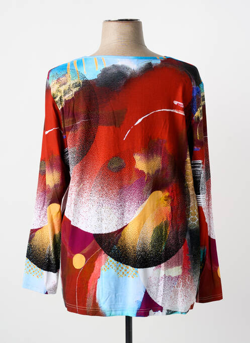 Top tissage jersey manches longues rouge KARIN HERTZ femme