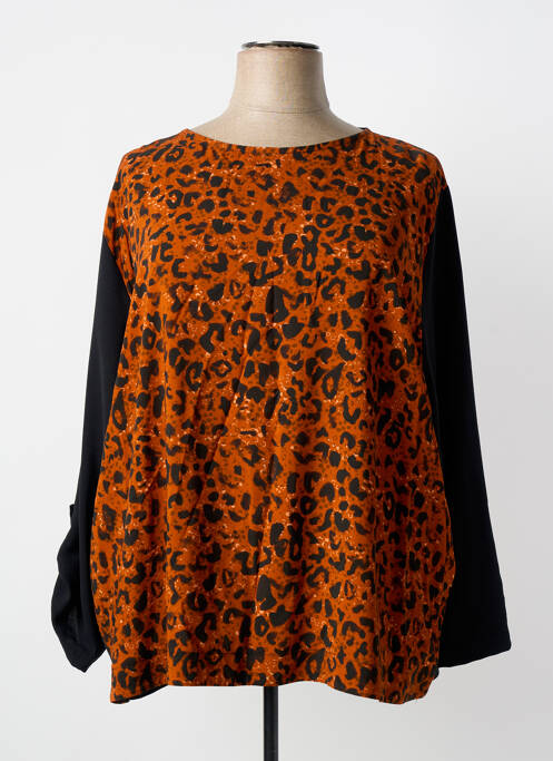 Top coupe fluide manches longues noir FA CONCEPT femme