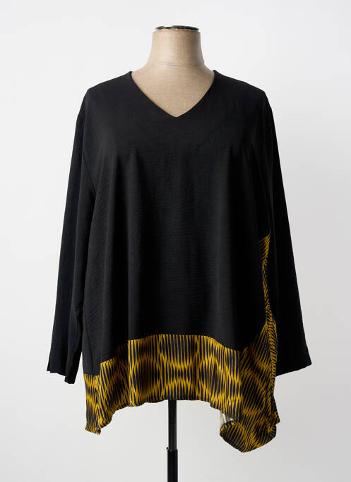 Blouse manches longues manches longues noir FRANCK ANNA femme