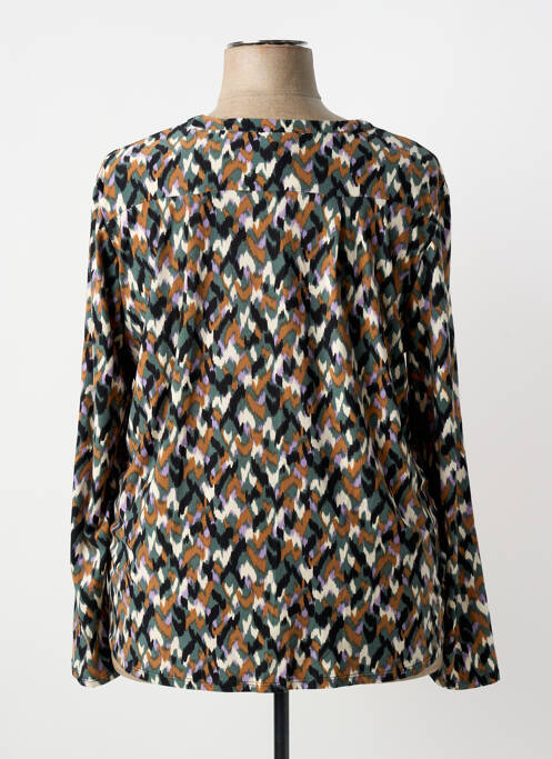 Blouse imprimé fantaisie manches longues vert JULIE GUERLANDE femme