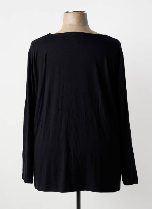 Top col carré manches longues noir KARIN HERTZ femme