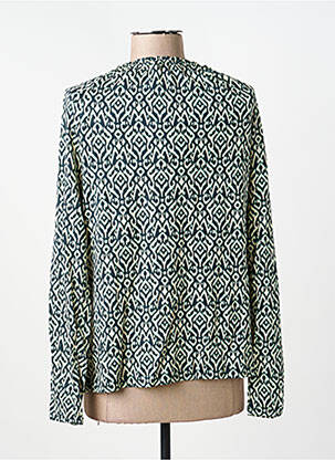 Blouse tissage popeline manches longues vert STREET ONE femme
