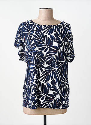 Top tissage jersey manches courtes bleu CECIL femme