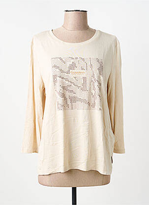 Top stretch manches longues beige CECIL femme