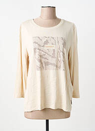 Top tissage jersey manches longues beige CECIL femme