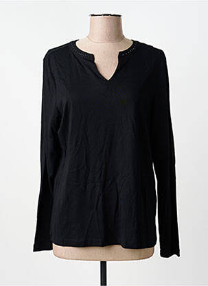 Top tissage jersey manches longues noir CECIL femme