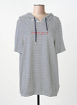 Tunique manches longues col rond bleu CECIL femme