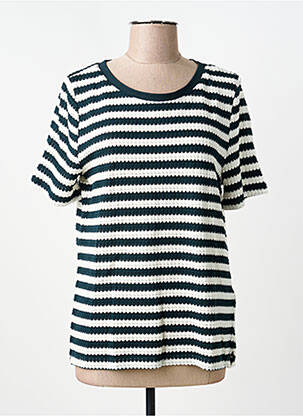 Top stretch manches courtes vert STREET ONE femme
