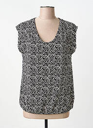 Top tissage jersey manches courtes noir STREET ONE femme