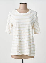 Top tissage jersey manches courtes beige CECIL femme