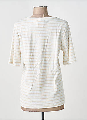 Top tissage jersey manches courtes beige CECIL femme