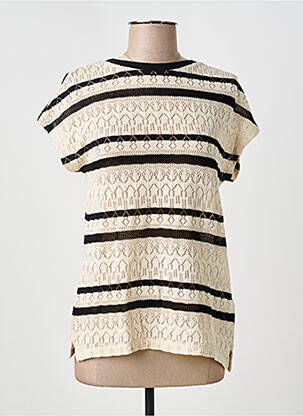 Top stretch manches courtes beige STREET ONE femme