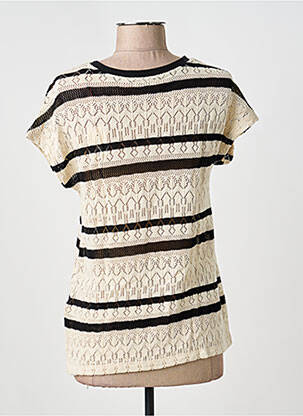 Top stretch manches courtes beige STREET ONE femme