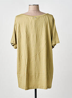 T-shirt col v manches courtes vert YESTA femme