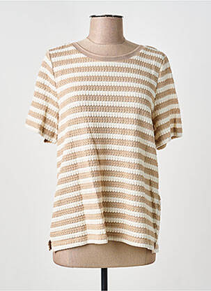 Top stretch manches courtes beige STREET ONE femme