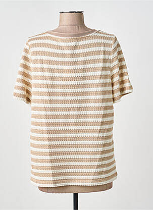 Top stretch manches courtes beige STREET ONE femme