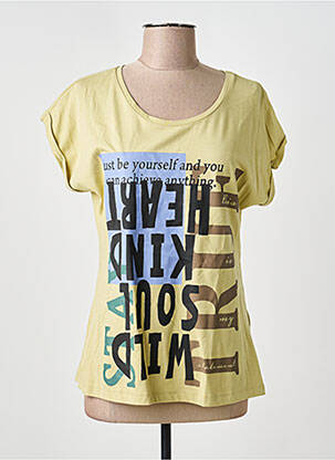 T-shirt sérigraphie manches courtes vert CREAM femme
