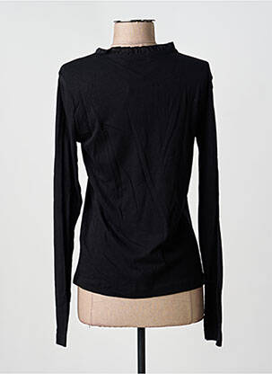 Top tissage jersey manches longues noir CREAM femme