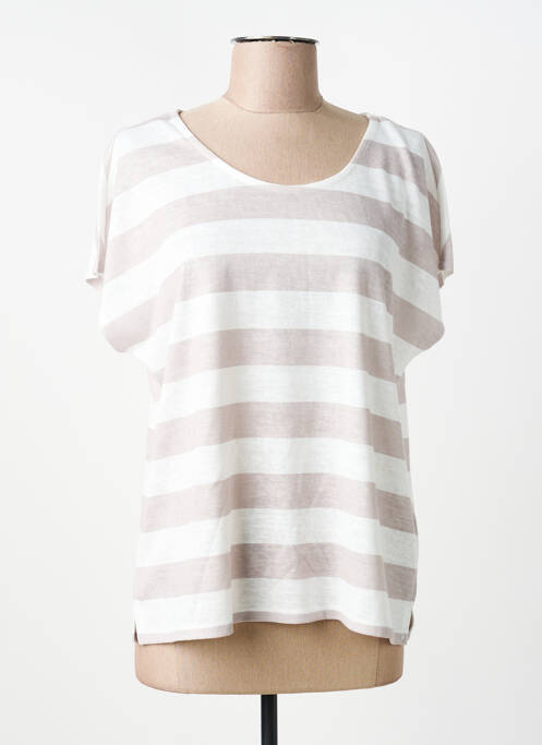 Top stretch manches courtes gris STREET ONE femme
