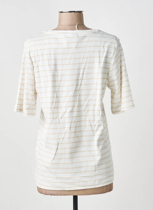 Top tissage jersey manches courtes beige CECIL femme