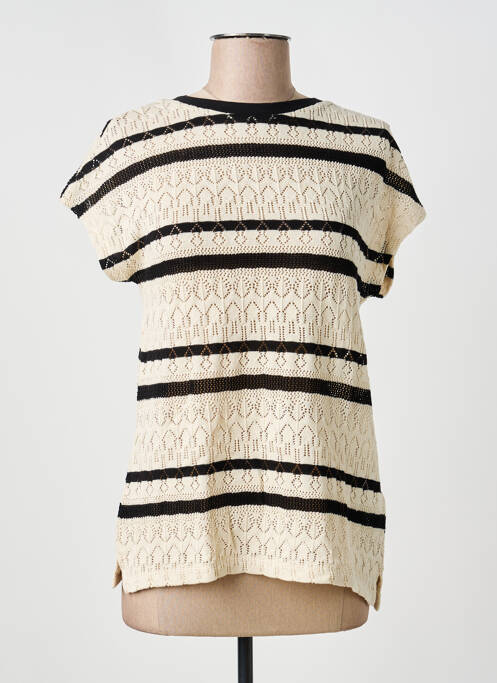 Top stretch manches courtes beige STREET ONE femme